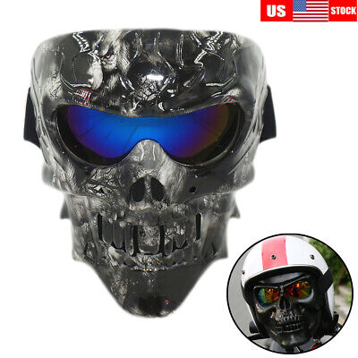 Skull Tactical Mask Paintball Airsoft CS Full Face Protective Helmet Goggles US