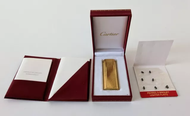 Accendino Cartier placcato oro Completo Funzionante Originale Vintage