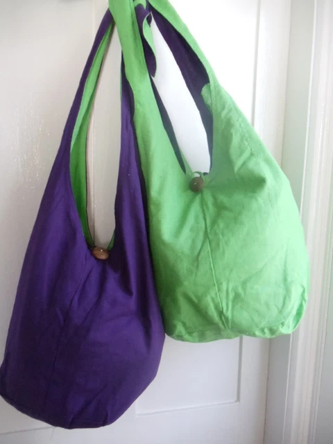 Wendbare Schlinge Tasche Fair Trade starker Baumwolleimer bunt Boho ethnisches Geschenk