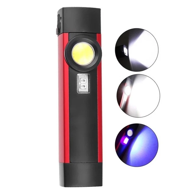 Linterna LED Linterna de Trabajo Escalada Aluminio Rojo Y Negro 11