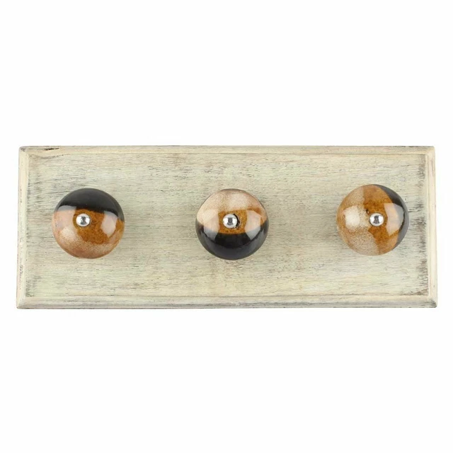 Antique Look Wood Key Hooks Wall Hangers Holders Hanging Coat Towel Clothes