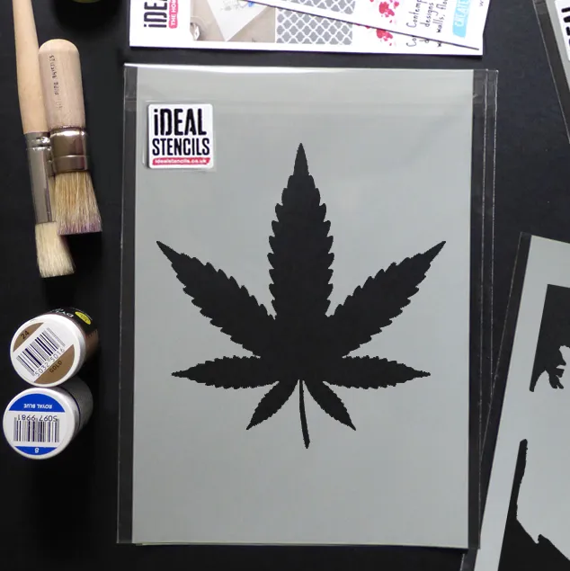 Marijuana Leaf Stencil Reusable painting stencils Art Craft Wall Ideal Stencils