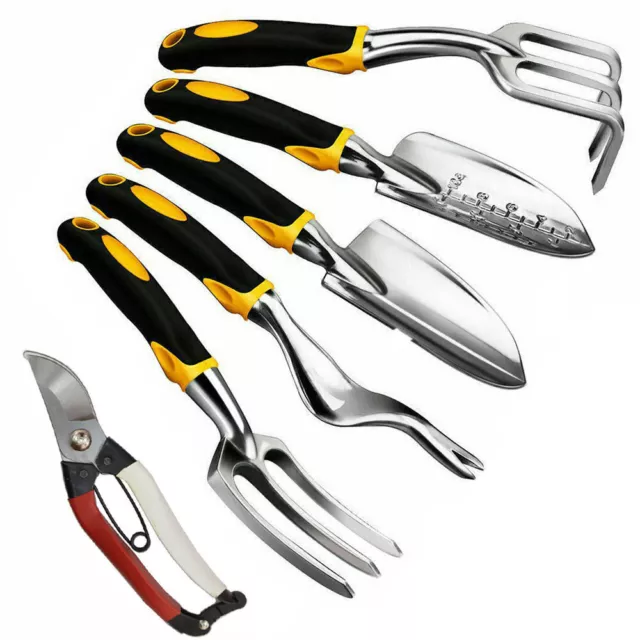 Gardening Tool Set 6PCS Stainless Steel Hand Fork Trowel Tool Kit Garden Digging