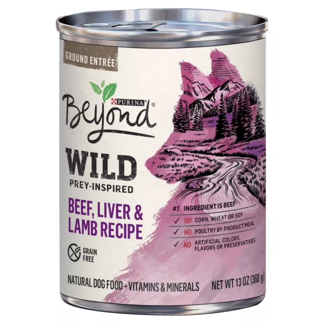 Grain Fre High Protein Beef Liver & Lamb Pate Recipe Wet Dog Food-(12) 13 oz.