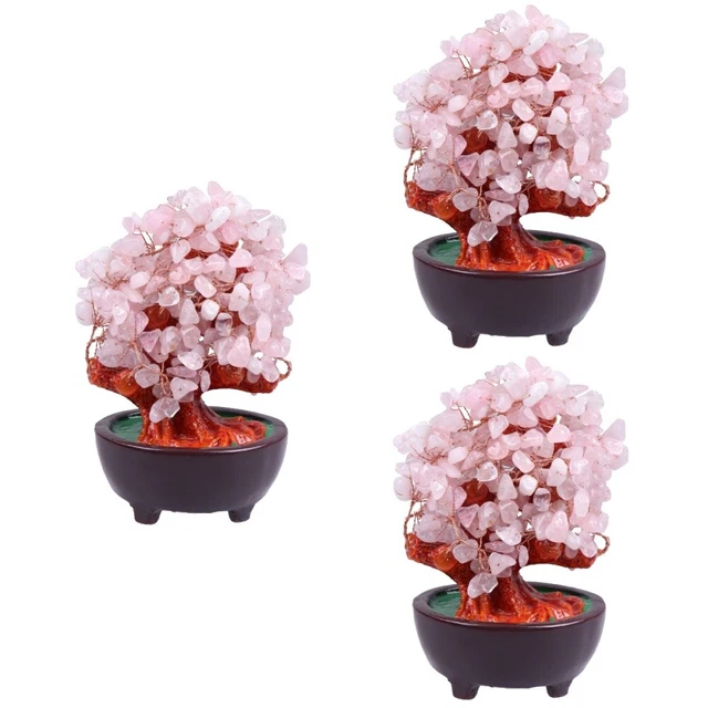 3 pcs Simulation Money Tree Ornament Desktop Decoration Lifelike Bonsai