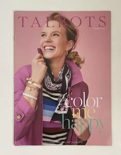 TALBOTS FASHION MODELS Catalog Color Me Happy Modern Classic Style February  2021 $12.99 - PicClick