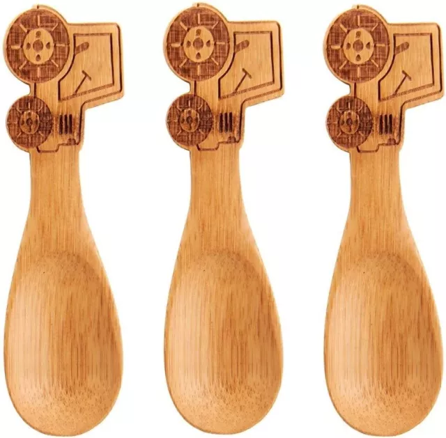 Sass & Belle - Tractor Bamboo Spoons - Set Of 3 Eco-friendly | Weaning | Gift