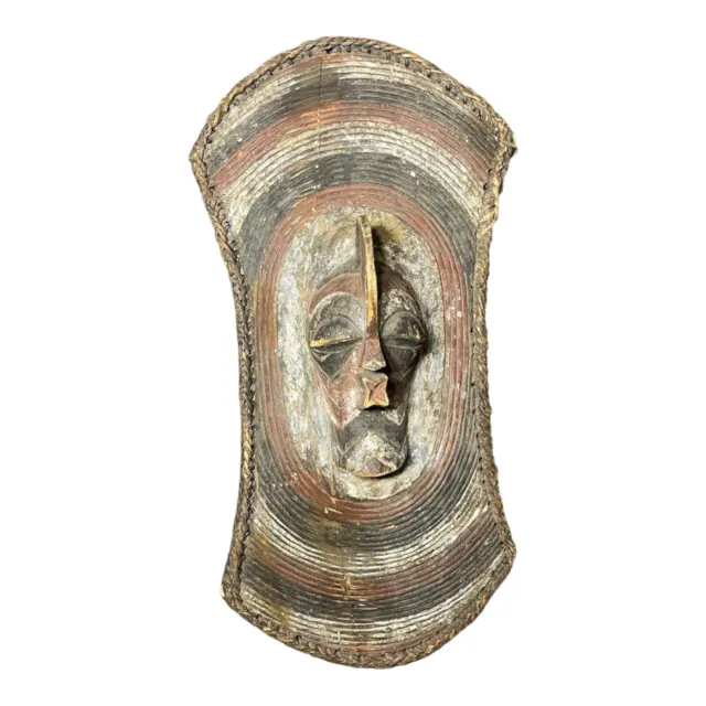 African Shield, Wooden Shield For Wall, Songye Mask Shield