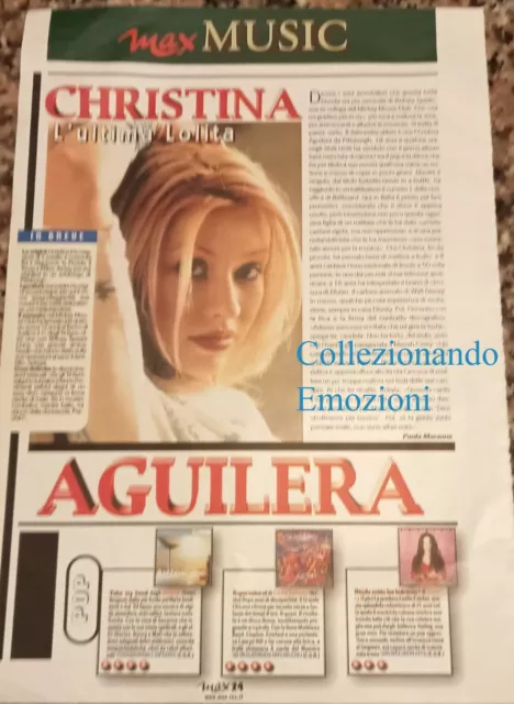 Clipping ritagli di giornale- Christina Aguilera- da rivista Max 1999