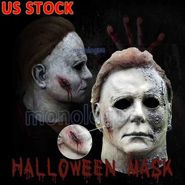 Michael Myers Full Mask Halloween Scary Kills Horror Movie Cosplay Costume Latex