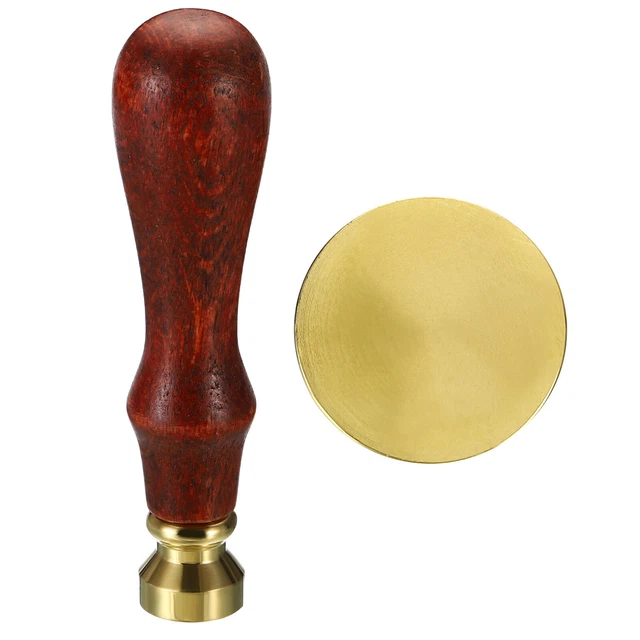15mm Round Blank Wax Seal Stamp, Removable Brass Head without Carving