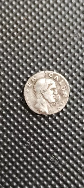 Monnaie Romaine Denier Galba Spqr Très Rare