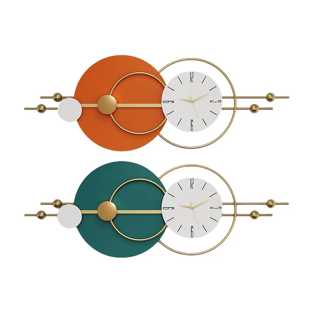 Grande montre d'art en métal à piles de décoration d'horloge murale pour