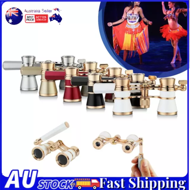 3X25 Opera Glasses with Retractable Handle Theater Binoculars UNISEX Gift