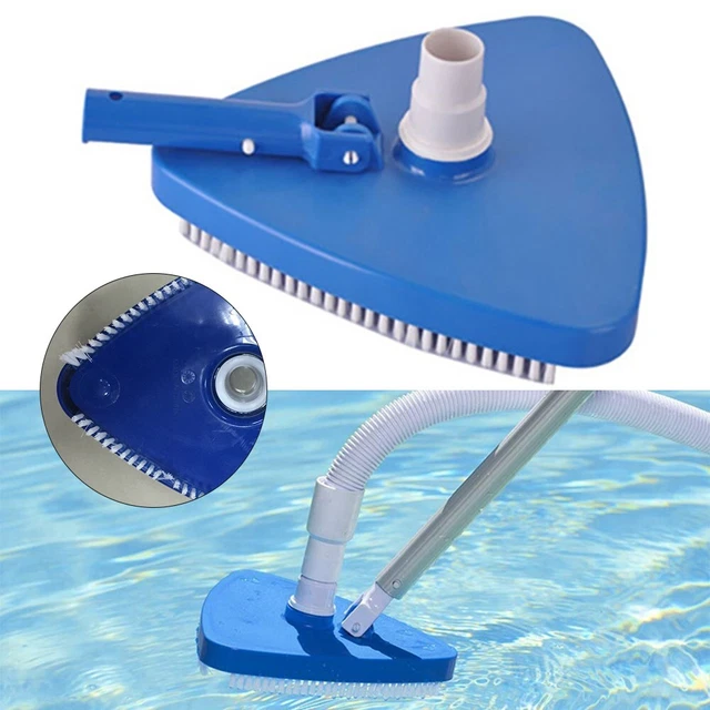 Gre VHTP40 – Balai Aspirateur Triangulaire Pour Piscine, Bleu – Nettoyage Des Coins Efficace