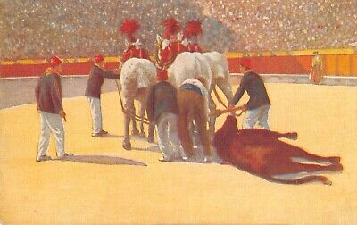CPA TAUROMACHIE CORRIDA DE TOROS UNA BUENA VERA 