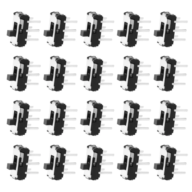 100 interruttori a scorrimento doppia posizione 6 pin DC50V 0,3A dito a scorrimento commutato