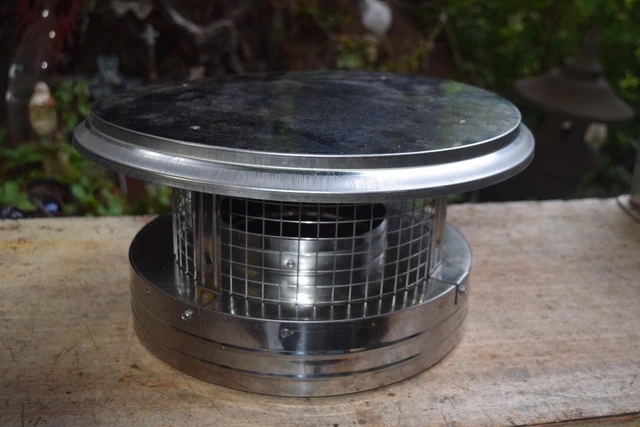 DuraVent DuraPlus 6DP-VC 6 Inch Stainless Steel Round Chimney Cap, Silver