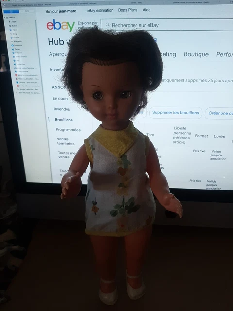POUPEE BELLA ANCIENNE avec ses chaussures d'origine . 35 cm env