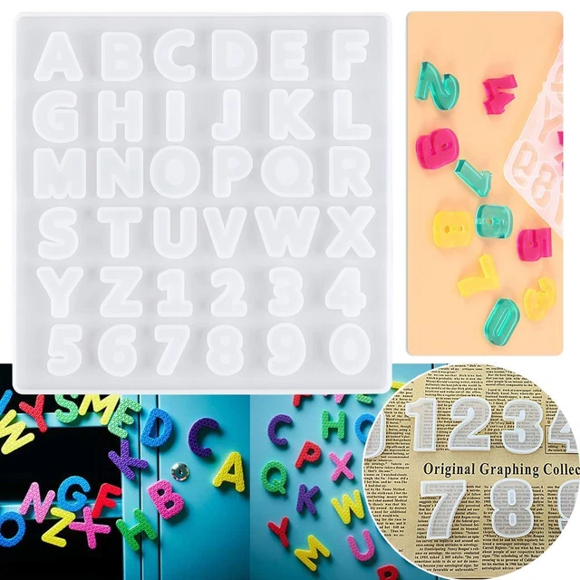 Kit Stampi Resina 134 Pezzi Mocoosy - Stampo Lettere E Numeri In Silicone Per Portachiavi Fai Da Te