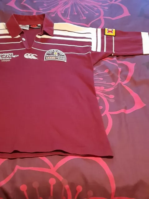 Queensland State Of Origin Authentic Rugby League Shirt, Size M. 1996 Series