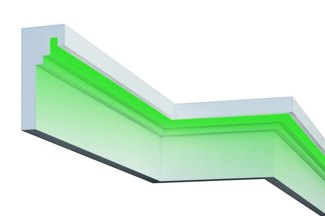 2 Mètres Façade LED stuc Eps PU Moulure de Façade Imperméable 110x240mm KC306
