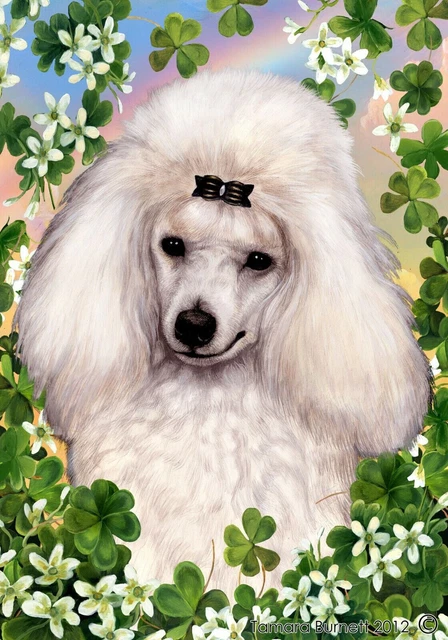 Clover Garden Flag - Miniature Poodle