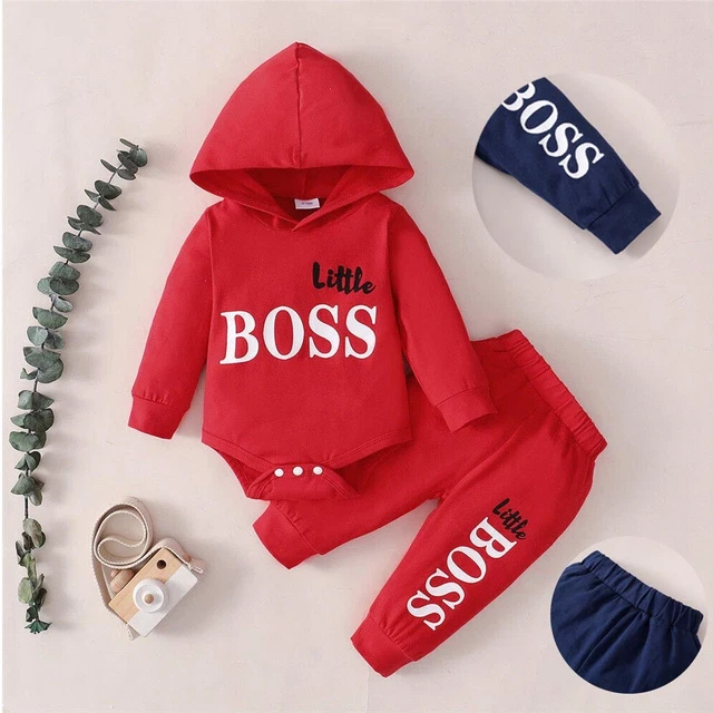 Tuta neonato bambini bambini con cappuccio maniche lunghe top pantaloni abiti pantaloni