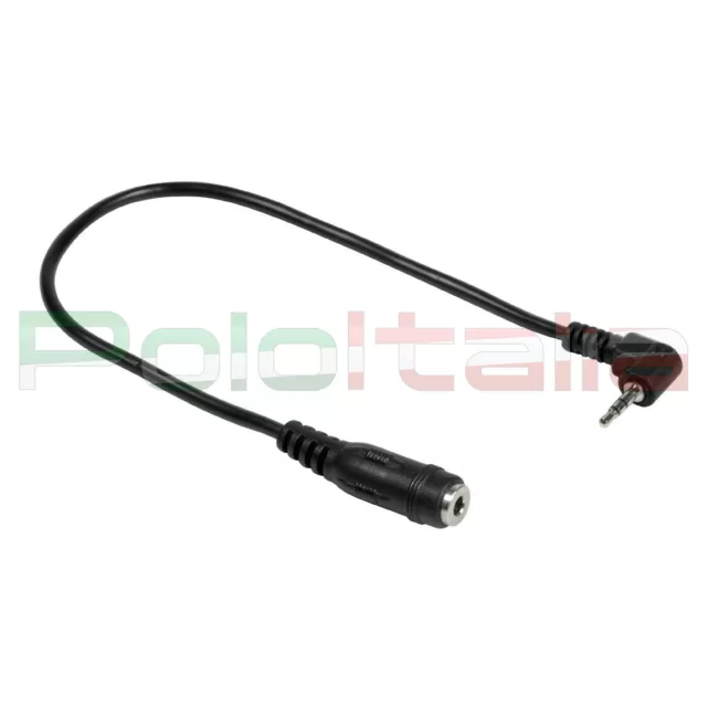 Cavo audio da 3,5mm femmina JACK a 2,5mm maschio ad angolo adattatore stereo Aux