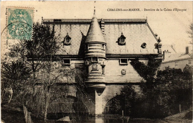 CPA CHALONS-sur-MARNE-Derriere de la Caisse d'Epargne (491455)