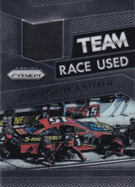 Panini 2016 Prizm Nascar Clint Bowyer #Rt-Cb Race Used Tire Team Set Relic Card