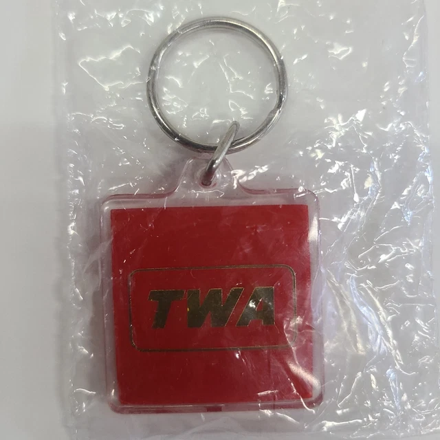 Vintage TWA Keychain Trans World Airlines New Old Stock