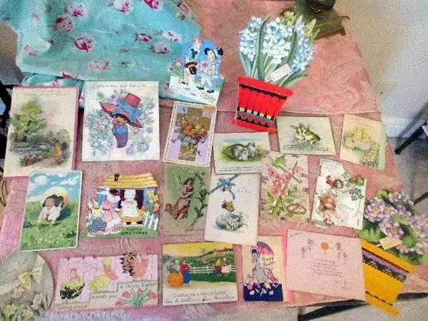 Lot Of 35 Vintage Easter Postcards & Greeting Cards, Germany, Usa Embossed