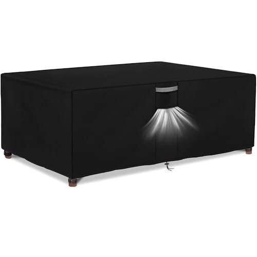 Dokon Housse Salon de Jardin Exterieur Imperméable Tissu Oxford 420D Coupe-Ve...