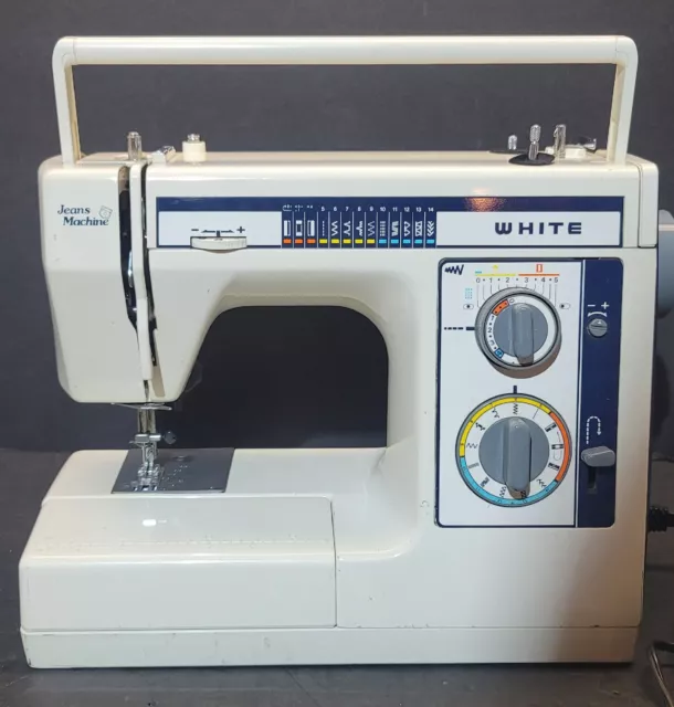 White 1919 Heavy Duty Multi Stitch Sewing Machine Denim Leather