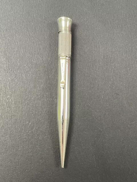 Hallmarked 1924 Sampson Mordan & Co Silver Mechanic Pencil. Good Working Order