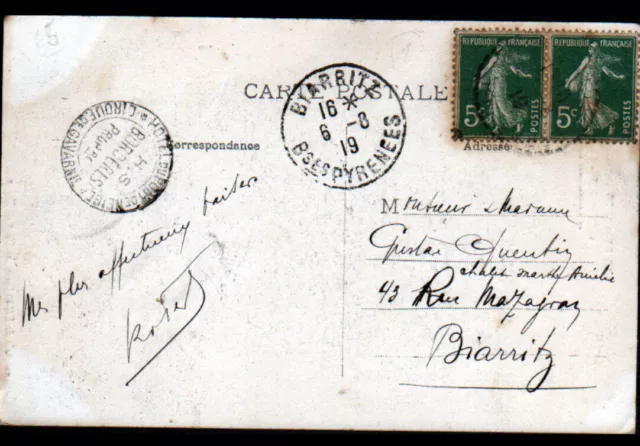 GAVARNIE (65) HOTEL-RESTAURANT HOTELERIE DU PONT DE NEIGE / tampon in 1919
