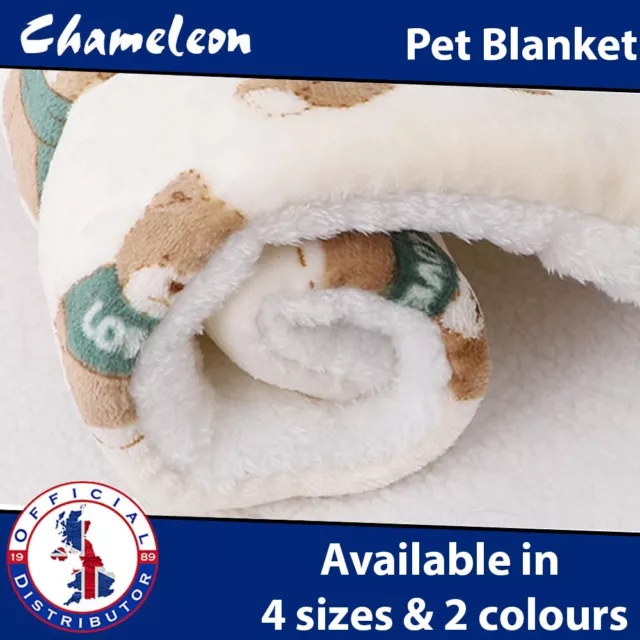 Pet Blanket Thick Warm Fluffy Dog Cat Blanket Available in 4 Sizes & 2 Patterns