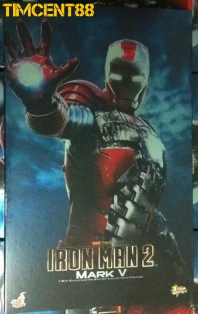 Hot Toys MMS145 Iron Man 2 - Mark 5 V 1/6  Figure New (color fading on pants)