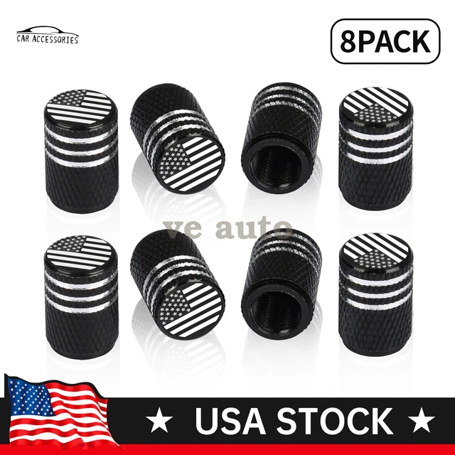 8X Car Wheel Tire Valve Cap Stem Cover Trucks American Flag US Accessories