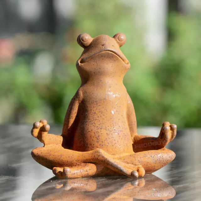 2 PCS RESIN Yoga Frog Office Work Desk Decor Outdoor Summer Toys
