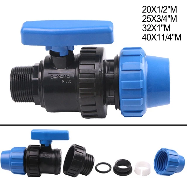 ADAPTATEUR BLEU MALE raccord tuyau d'eau raccord tuyau PE pince