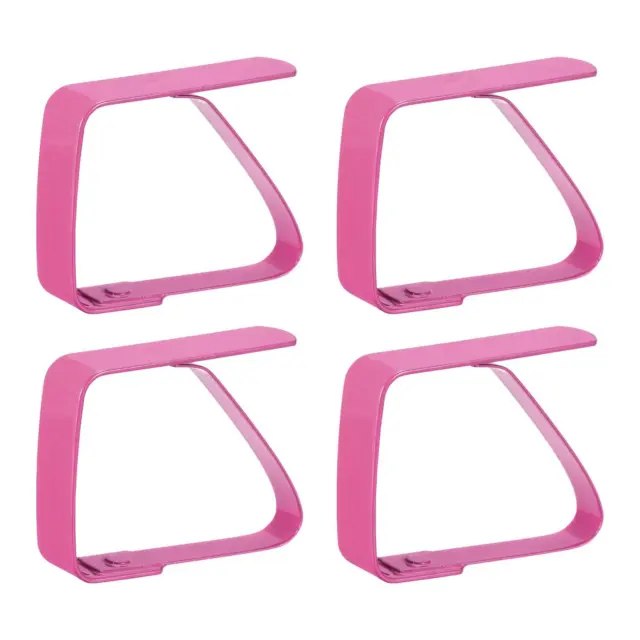 Tablecloth Clips 50mm x 40mm 420 Stainless Steel Table Cloth Holder Pink 12 Pcs