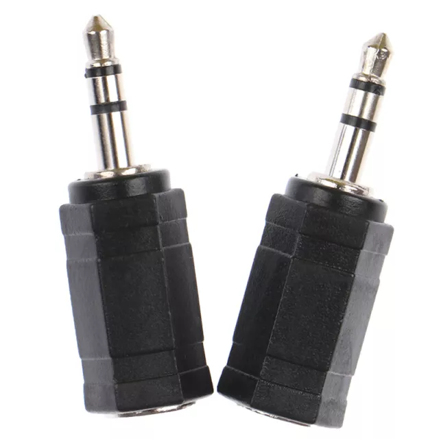 2Pcs 3.5mm male to 2.5mm female stereo audio mic plug adapter mini jack cable`YB