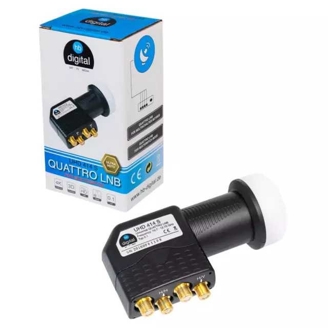 LNB Quattro für Multischalter Digital LNC LMB 0,1dB Quattro FULL HD TV SKY 4K 3D