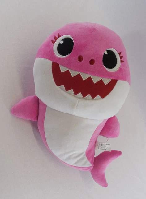PINKFONG BABY SHARK Smartstudy Pink Plush Stuffed Animal Toy 20" SINGS