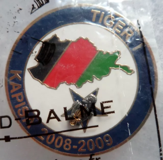 Insigne Légion Étrangère ORIGINAL 2° REG GÉNIE OPEX AFGHANISTAN KAPISA TIGER I