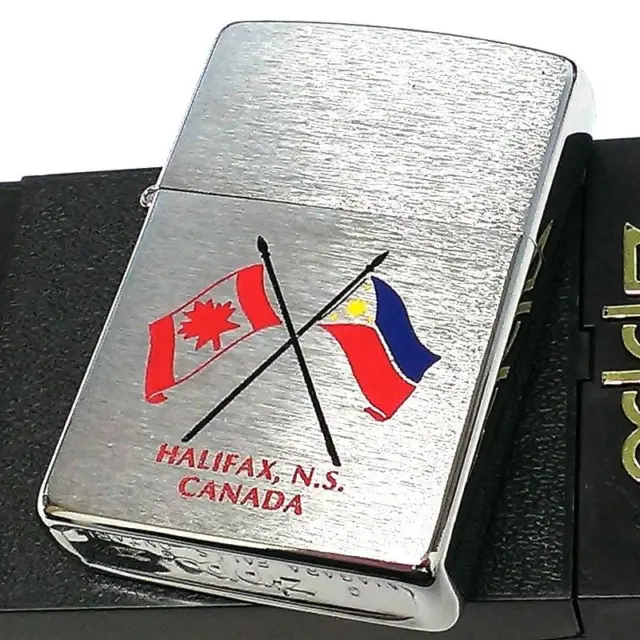 ZIPPO Rare Zippo Lighter Made in 1994 Made in Canada Flag Made in Ontario Phil