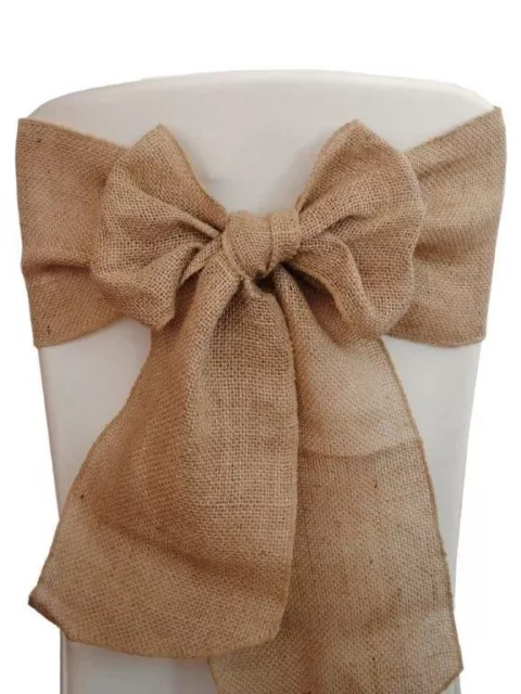 175 Burlap Chair Sashes 6"x108" Wedding Event Parties Shows 100% Natural Jute
