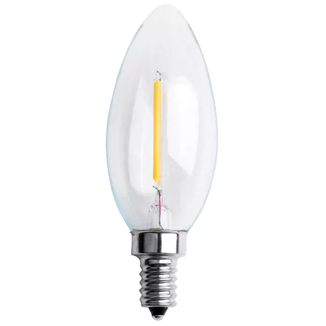 2X(Filament De Flamme De Bougie E12 2W Cob Ajustable Ampoule Lampe Led 5)